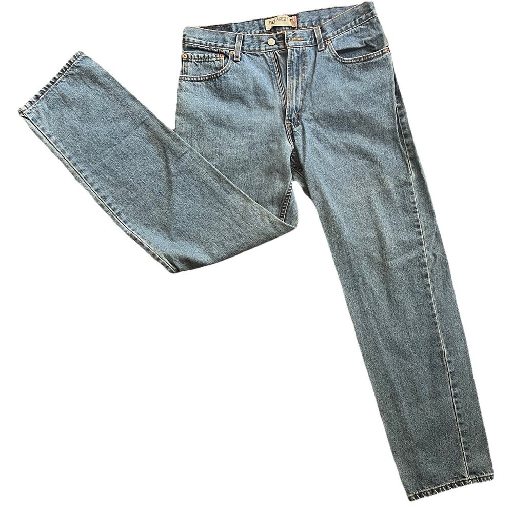 Vtg 2008 Levis 550 Jeans Mens 34x34 Relaxed Fit Tapered Leg Blue Denim Y2K Retro